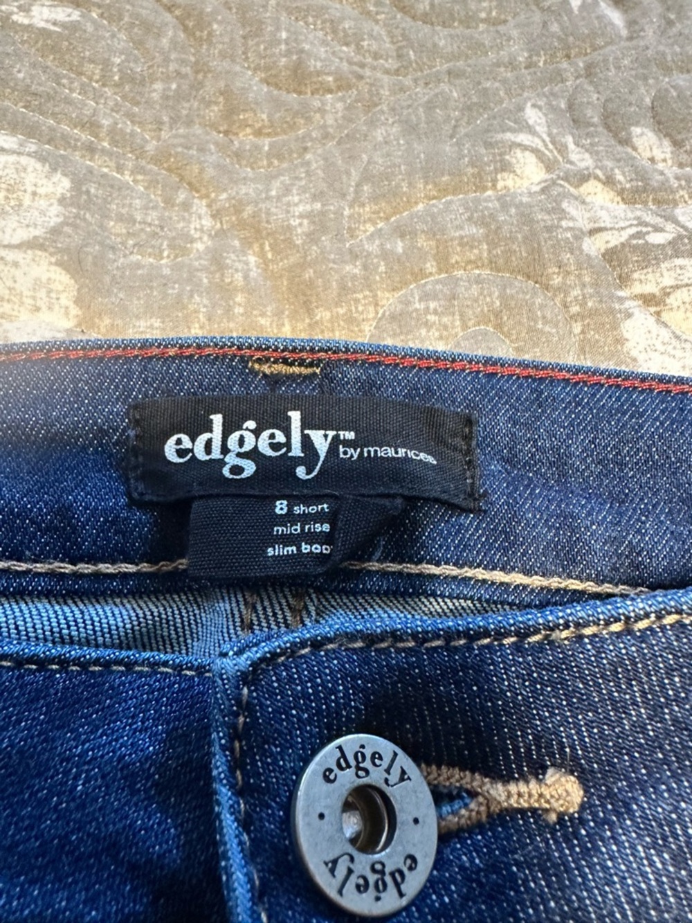 Maurices Dark Indigo Distressed Straight Leg Jeans - Picture 4 of 6